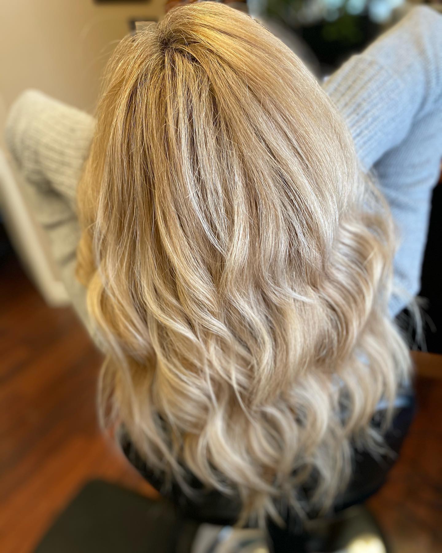 Beautiful blonde curls styled at DHD Hair Studio