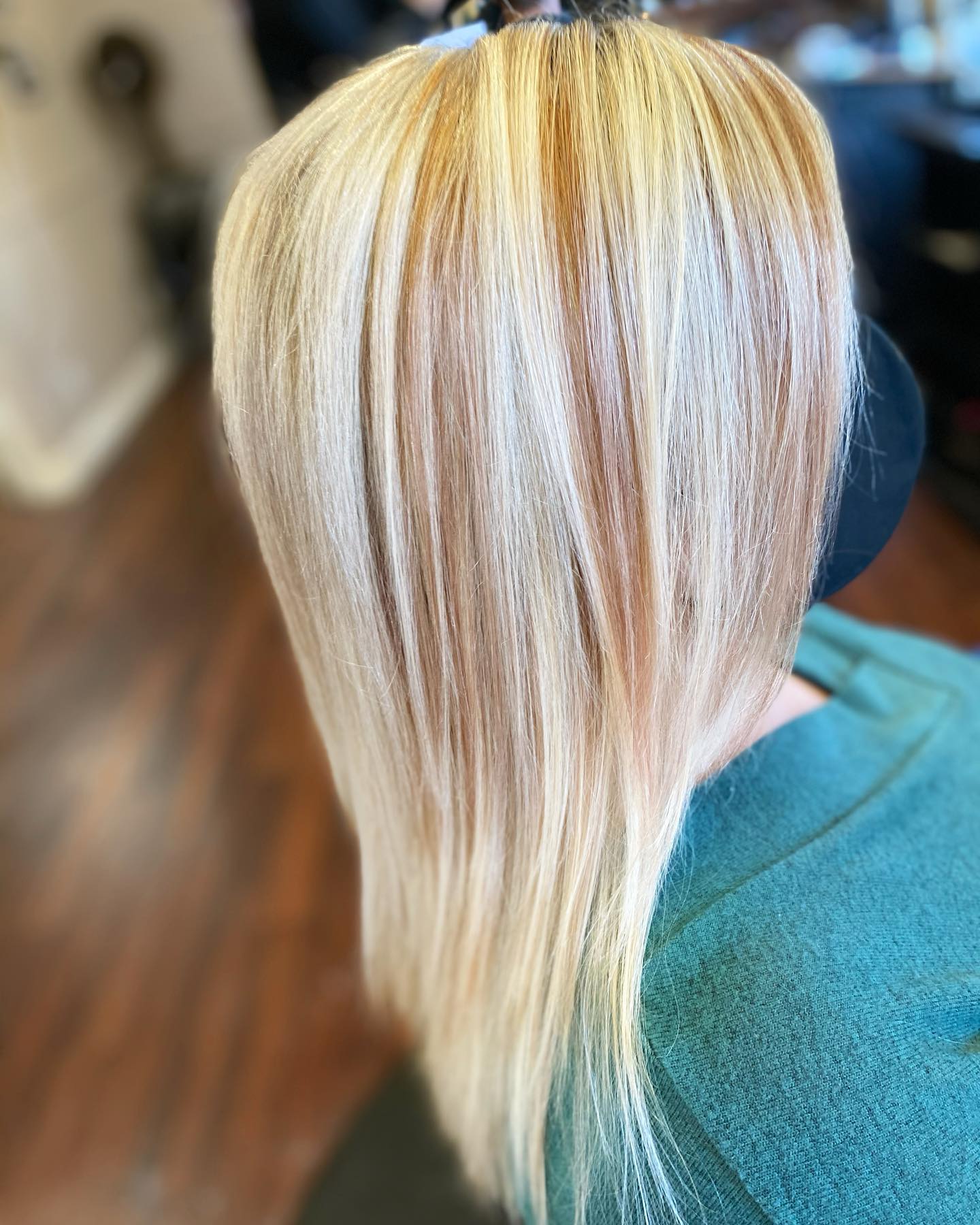 Platinum blonde straight hair